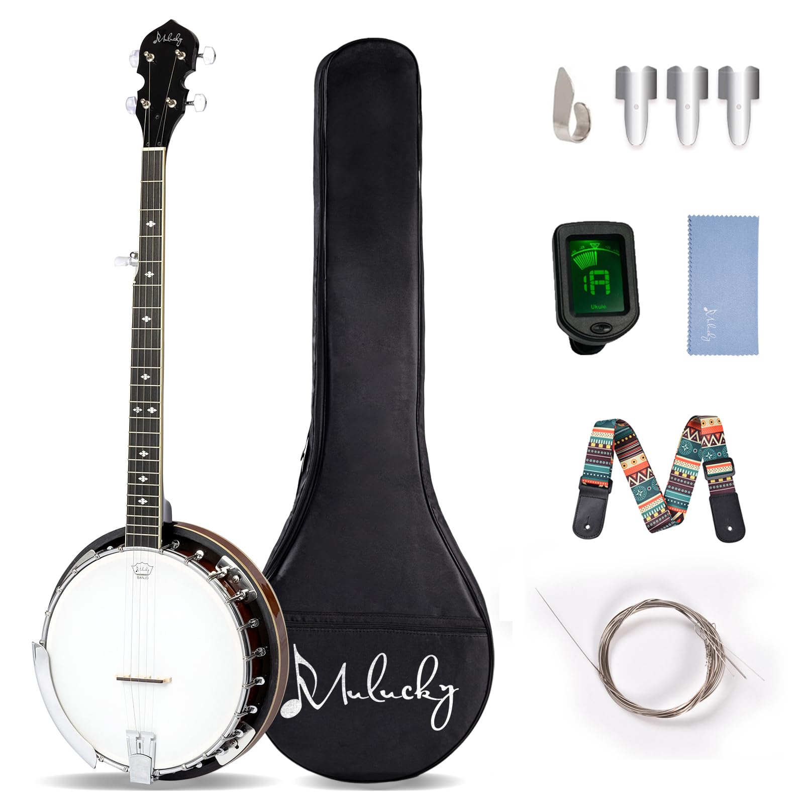 Amazon.com: Mulucky 5 String Banjo - Large Size with 24